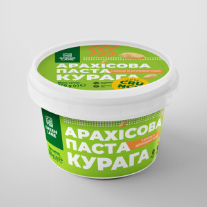Арахісова паста кранч з курагою та медом 350 г., натуральна, без доданого цукру КУРАГА CRUNCH