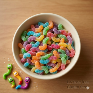 Желейки Trolli Sour Glowworms (червячки) 100 гр