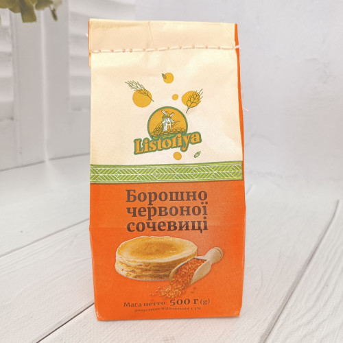 Борошно сочевиці червоної TM Listoriya, 500 г