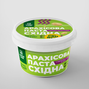 Арахісова паста кранч з курагою, родзинками, медом 350 г, натуральна, без доданого цукру СХІДНА CRUNCH