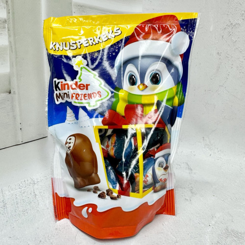 Цукерки Kinder Mini Friends Knusperkeks пінгвін 122 г