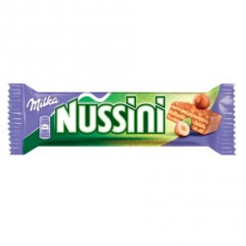 Вафлі хрусткі "Milka" Nussini з фундуком і какао в молочному шоколаді, 31,5 гр