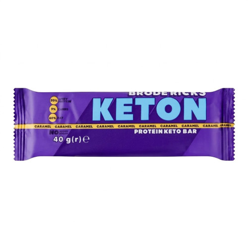 Низьковуглеводний батончик "Keton"  у шоколадній глазурі з карамелью 40г